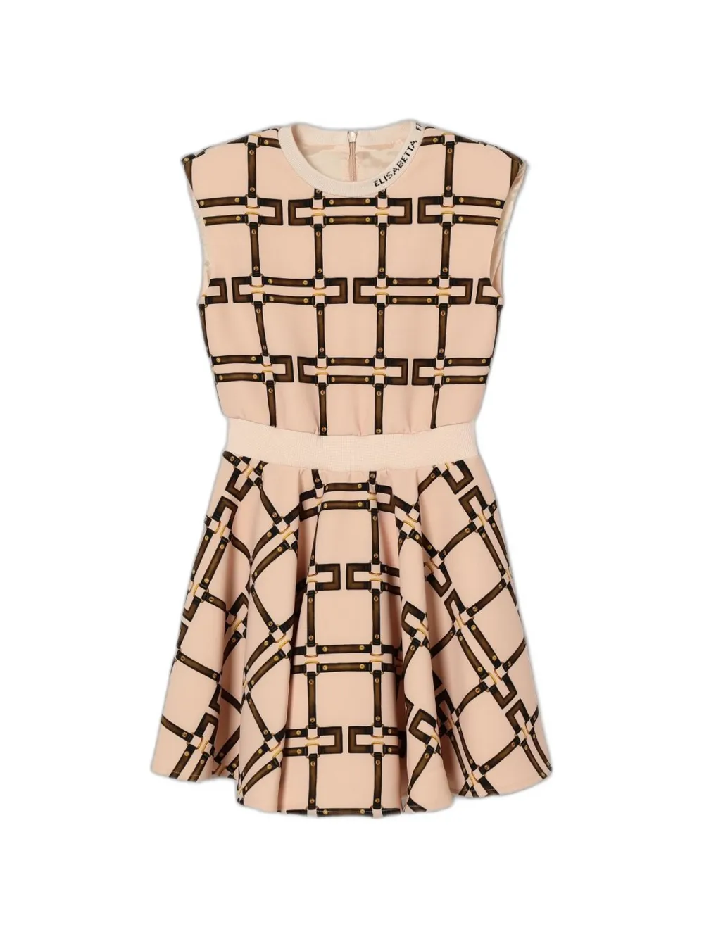 Elisabetta Franchi Kids robe ceinturée à design sans manches - Rose Elisabetta Franchi Kids robe ceinturée à design sans manches - Rose