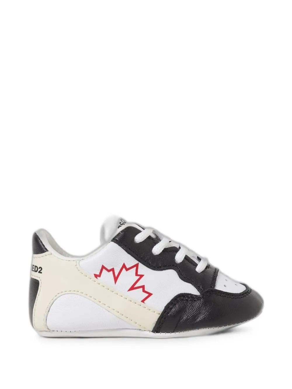 DSQUARED2 KIDS Maple Leaf panelled sneakers Wit