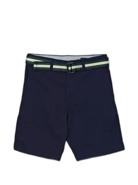 POLO RALPH LAUREN KIDS belted cotton-blend shorts