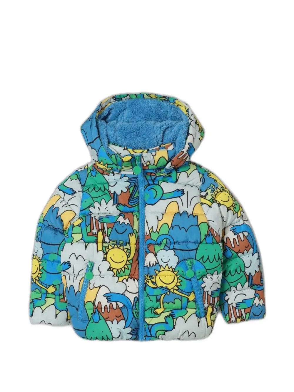 Stella McCartney Kids graphic-print padded jacket - Blu