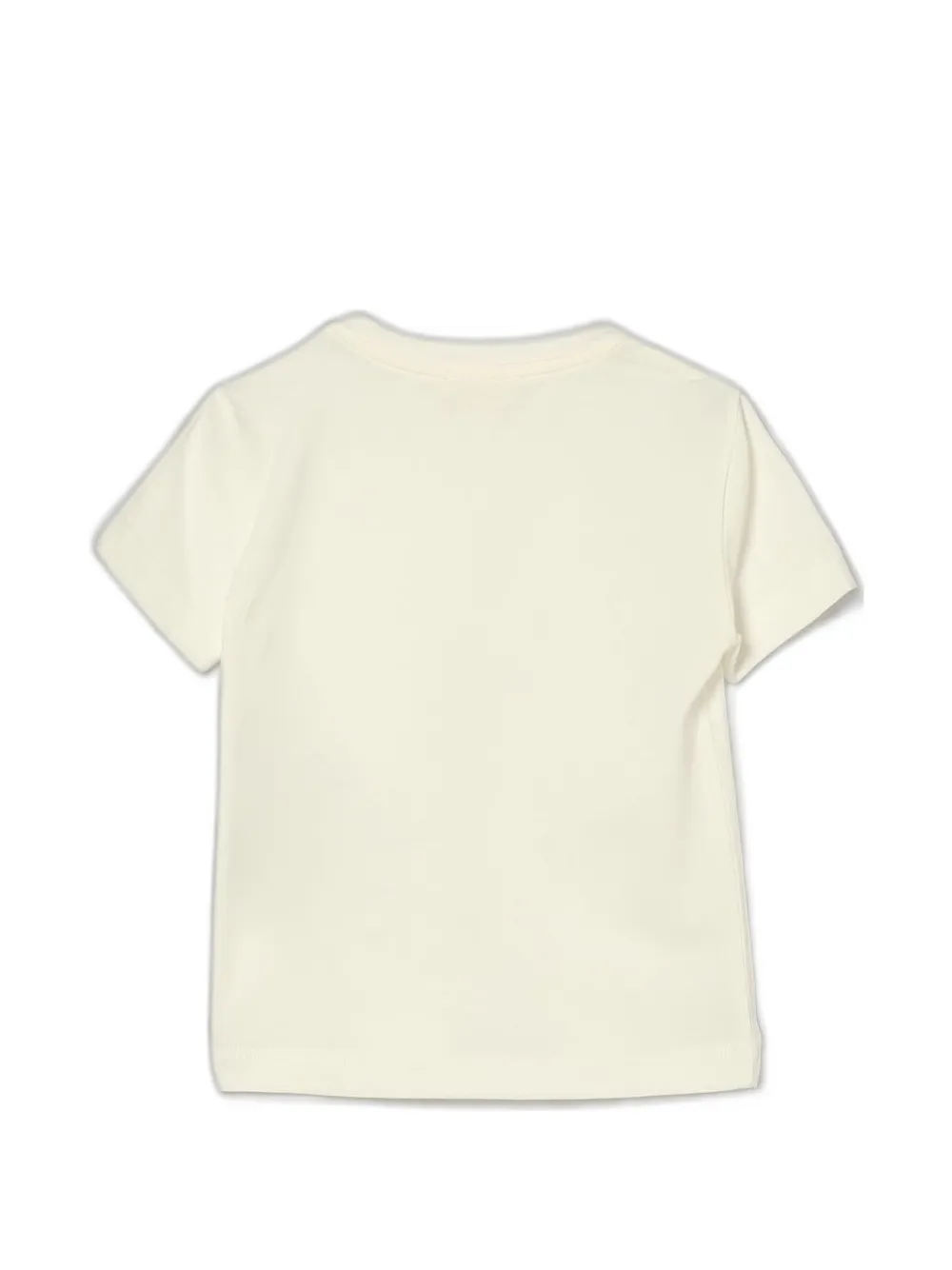 Elisabetta Franchi Kids T-shirt met monogram met stras Wit