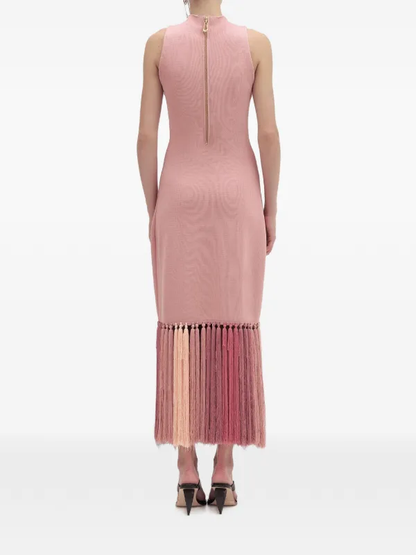 aje pink knit dress Sofina Tassel Midi | MAY2026IMMIDIATES