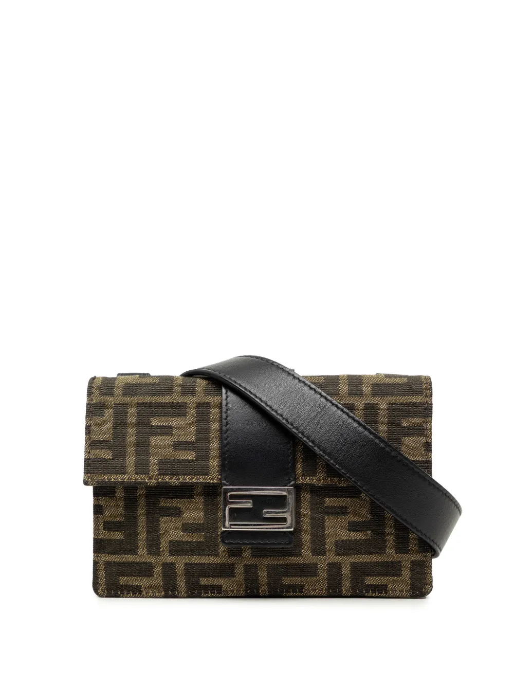 Fendi Pre-Owned 2010-2026 Zucca Canvas Convertible Baguette Pouch crossbody bag - Brown