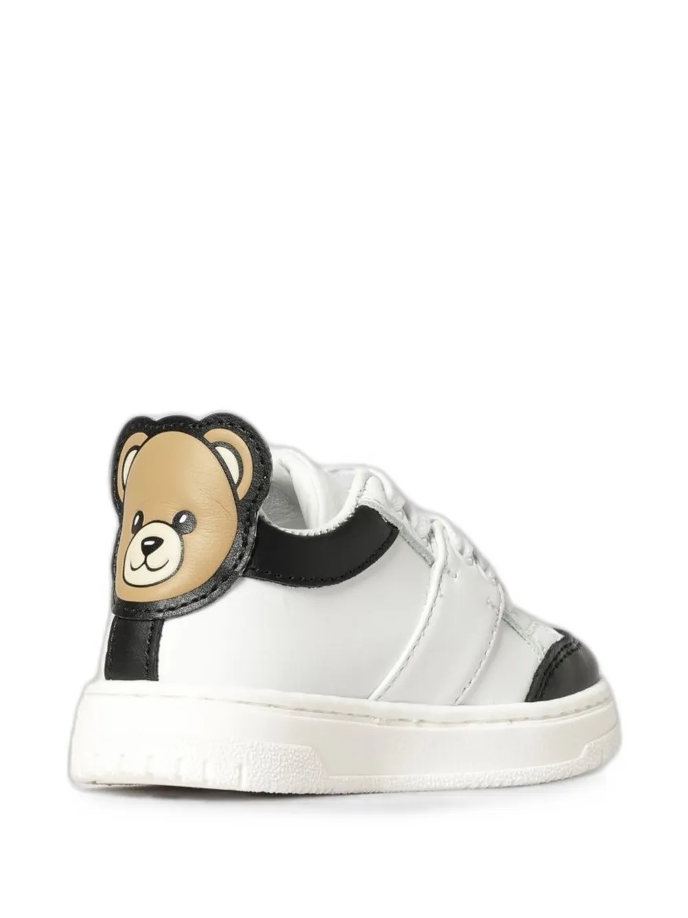 Moschino Kids Teddy Bear leather sneakers Wit
