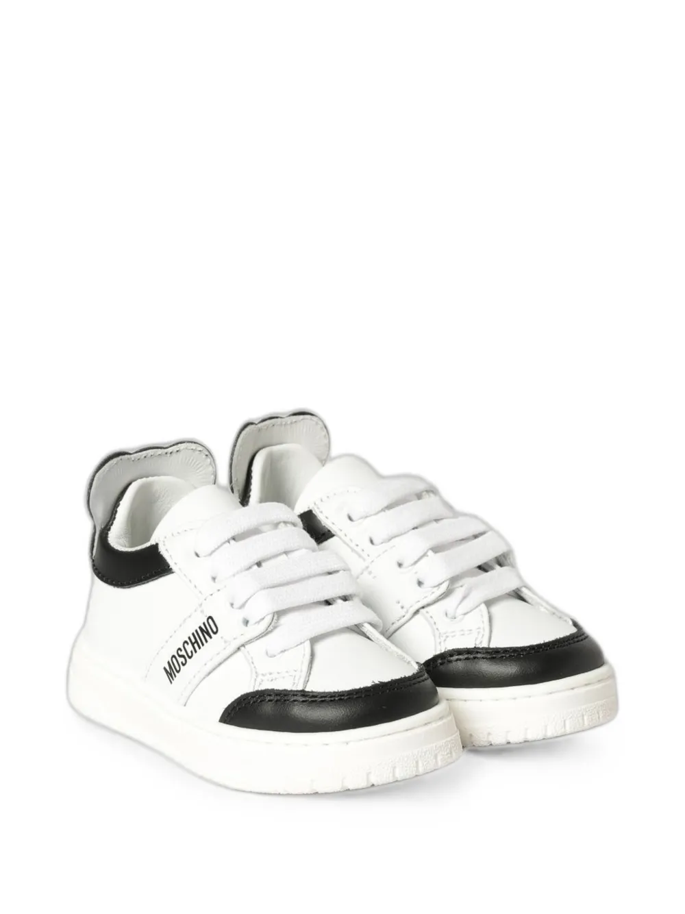 Moschino Kids Teddy Bear leather sneakers Wit