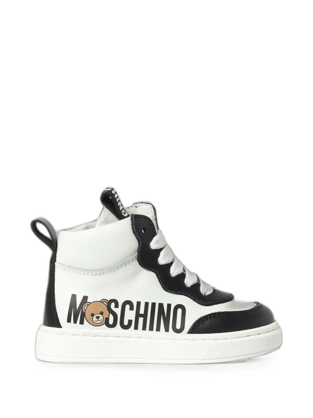 Moschino Kids Teddy Bear-print sneakers - Bianco