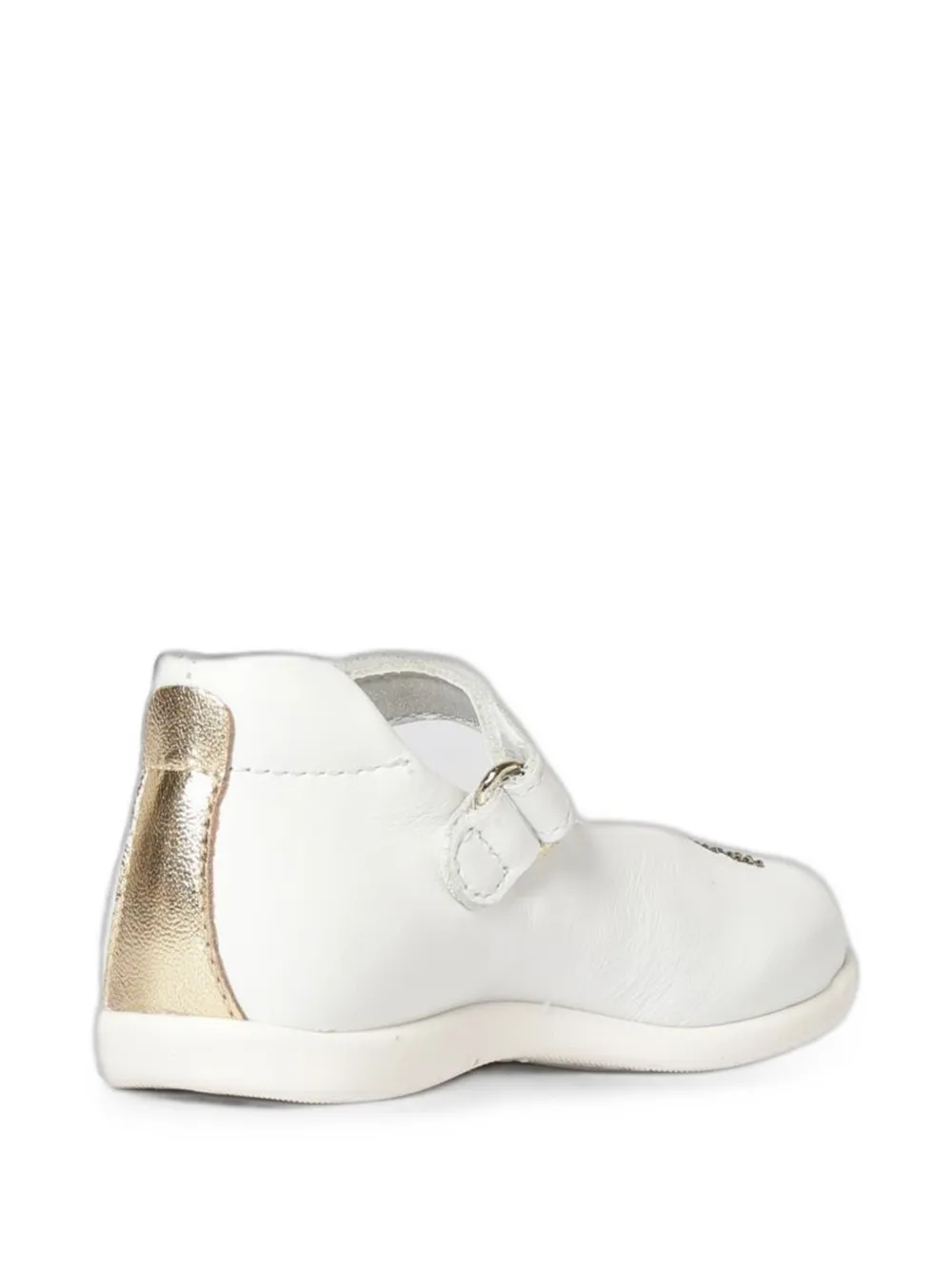 Elisabetta Franchi Kids La Mia Bambina logo-embellished ballet flats Wit