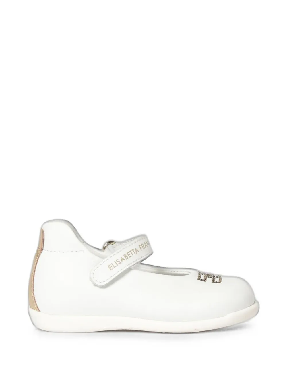 Elisabetta Franchi Kids La Mia Bambina logo-embellished ballet flats - Bianco