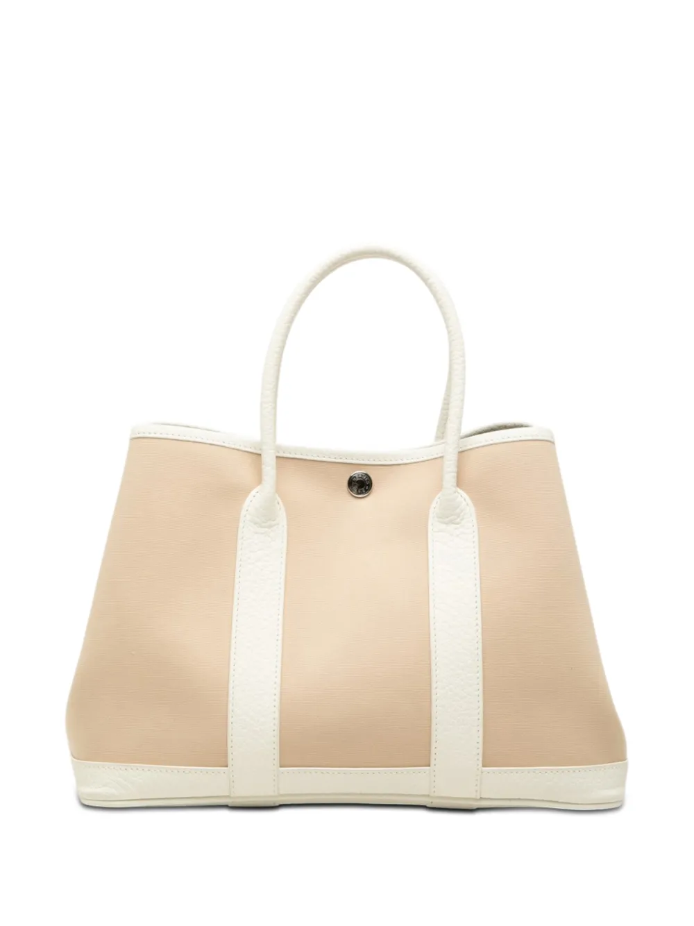 Hermès Pre-Owned 2014 Toile and Negonda Garden Party 30 satchel - Bianco