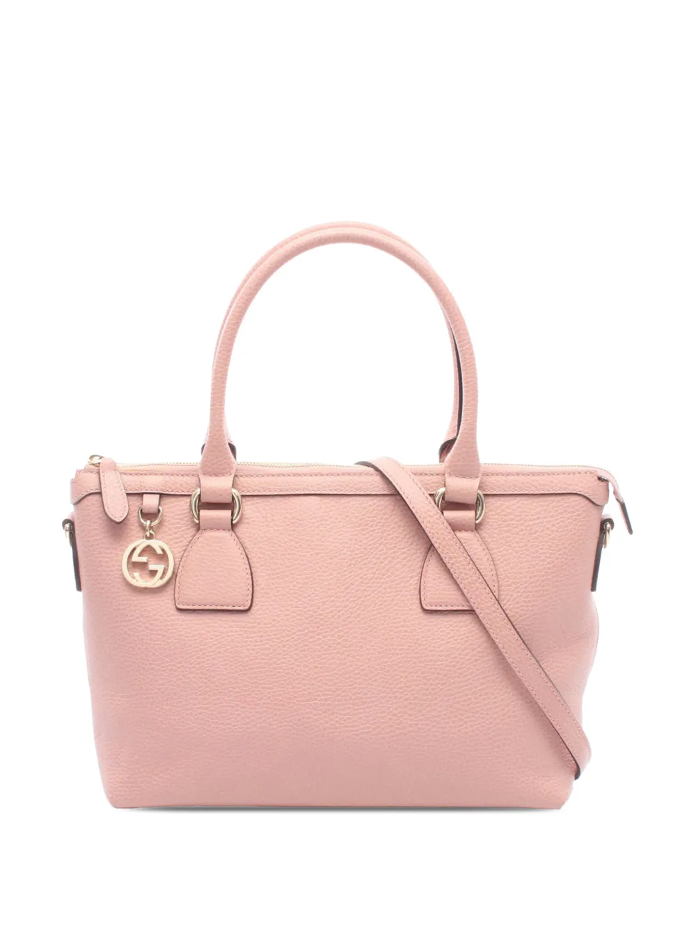 Gucci Pre-Owned 2000-2015 Grained Leather Interlocking G satchel - Rosa
