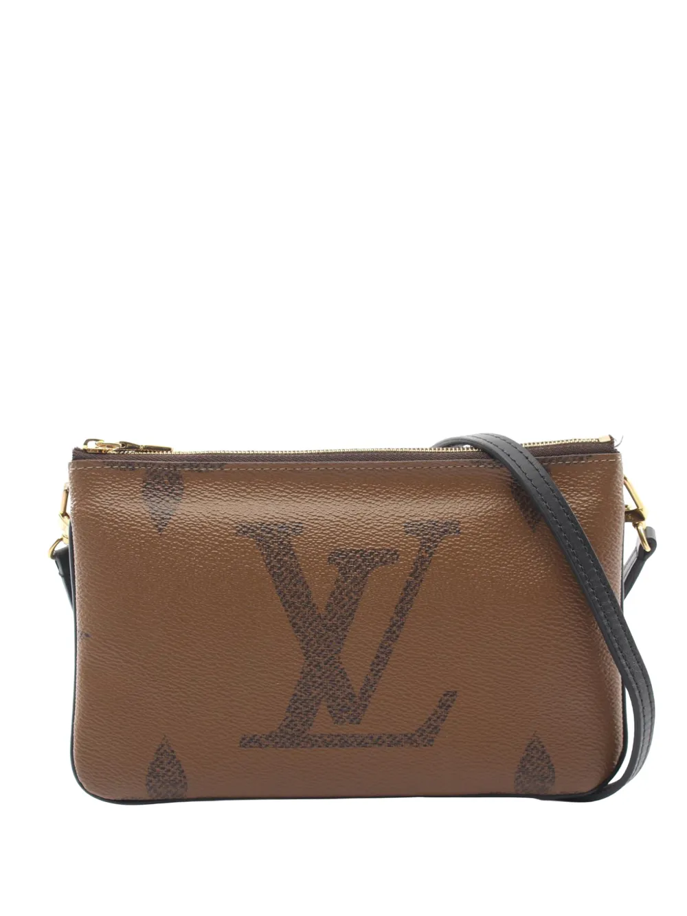 Louis Vuitton Pre-Owned 2020 Monogram Giant Reverse Double Zip Pochette crossbody bag - Marrone