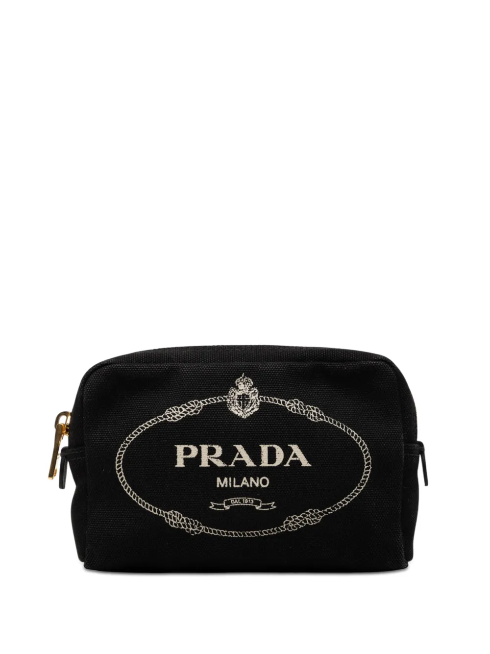 Prada Pre-Owned 2010-2026 Canvas Canapa Logo pouch - Nero