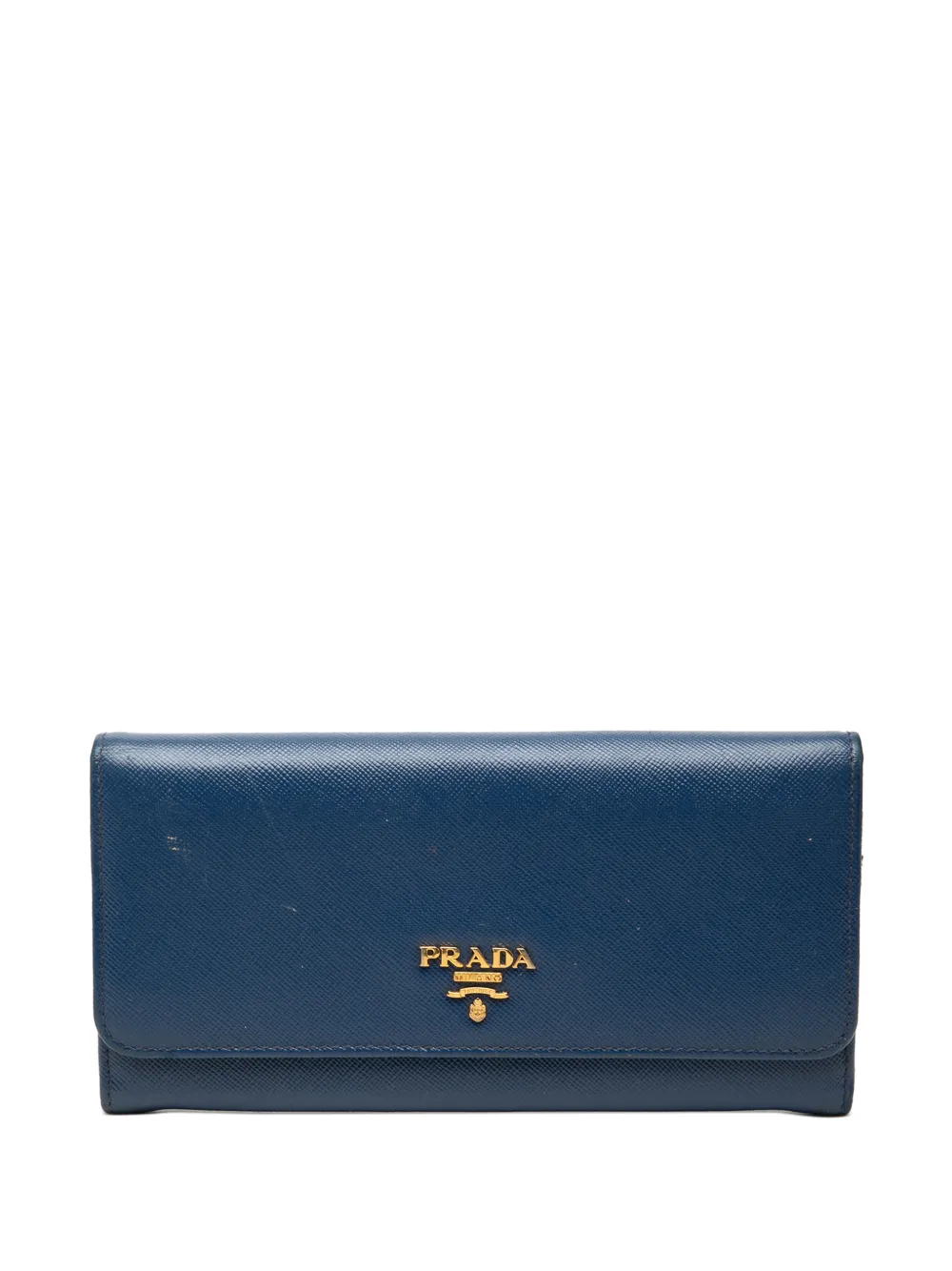 Prada Pre-Owned 2010-2026 längliches Saffiano Lux Continental Portemonnaie - Blau