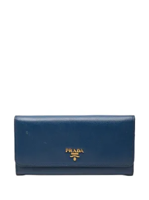 Prada Pre-Owned 2010-2026 バイカラー サフィアーノ ボウ ジップ