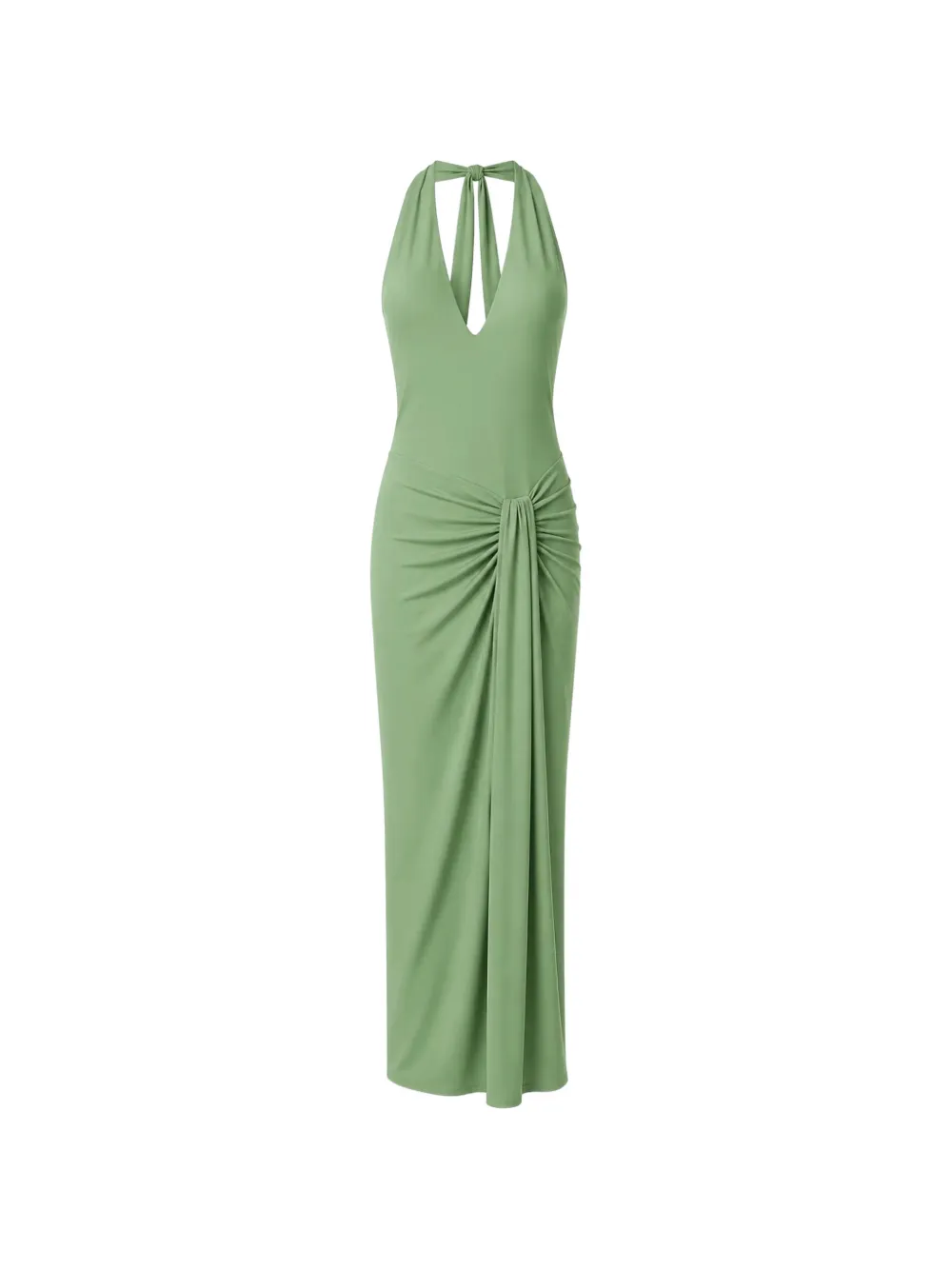 Baobab Donatella ruched cascading-detail maxi dress