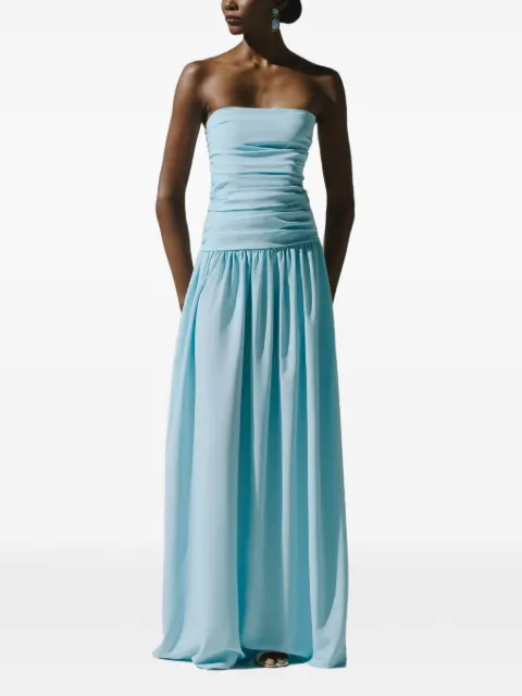 Baobab Nicola ruched strapless maxi dress