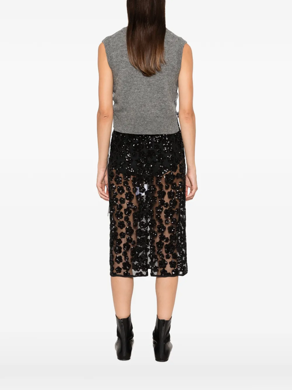 Cecilie Bahnsen Fleetwood top met veters Grijs