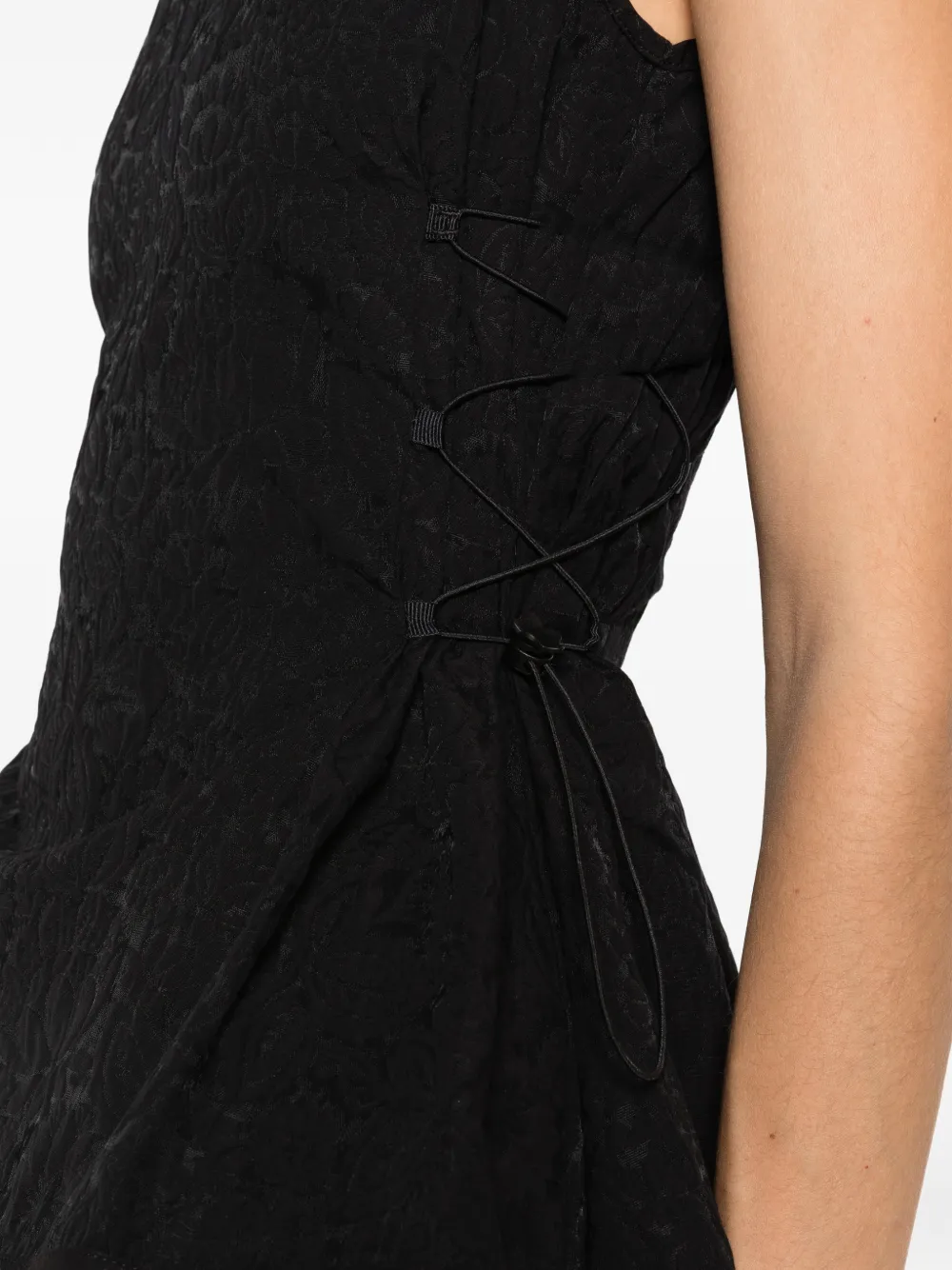 Cecilie Bahnsen Fellen matelassé peplum top Zwart