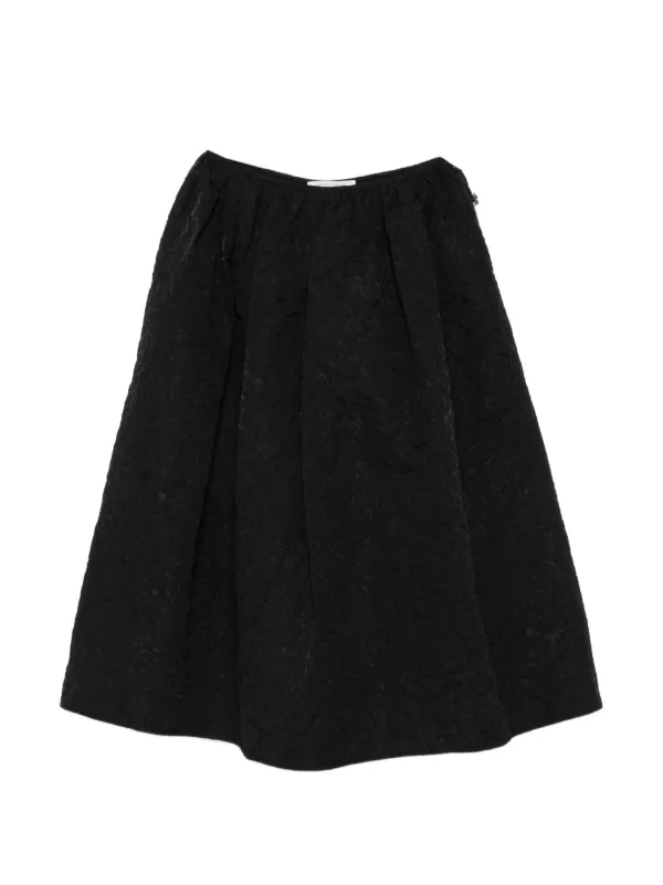 Cecilie Bahnsen Bala Textured Midi Skirt in Black