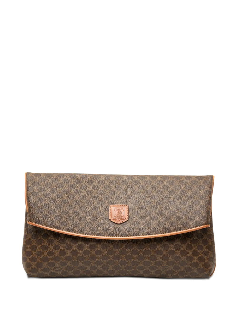 Celine Pre-Owned 2007 Macadam Coated Canvas clutch bag - Brown