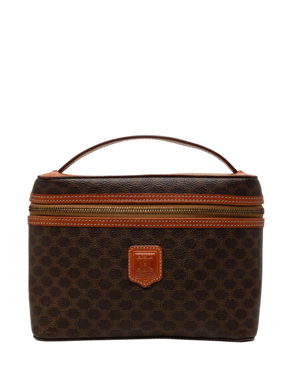 Celine Pre-Owned 1996 Macadam Coated Canvas vanity bag - Brown