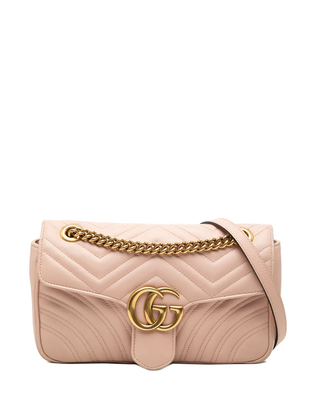 Gucci Pre-Owned Borsa a spalla GG Marmont media in pelle matelassé 2016-2026 - Rosa