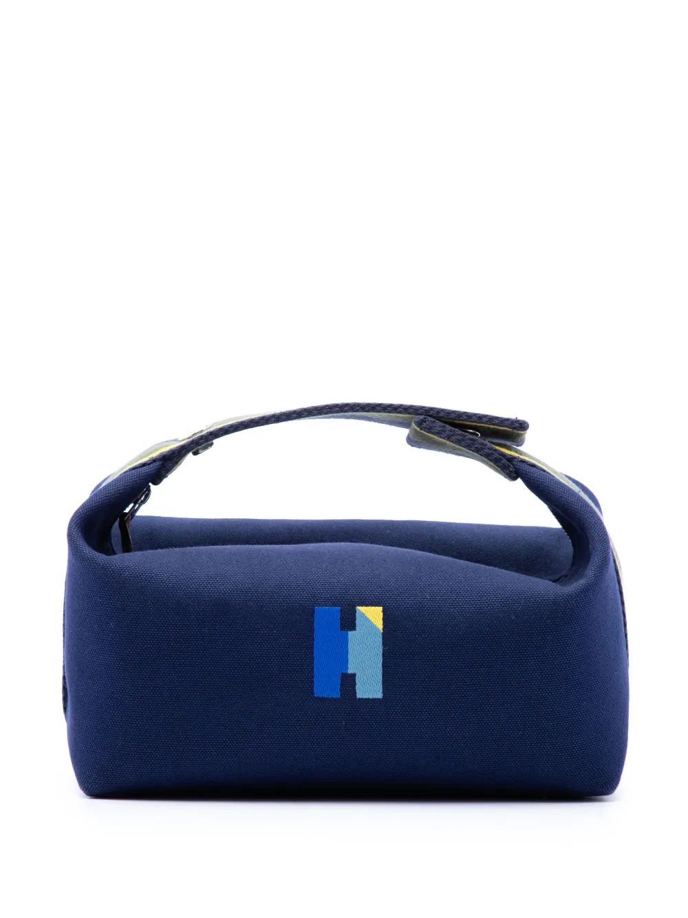 Hermès Pre-Owned 2023-2026 Small Toile Bride A Brac H Pavillon Case vanity bag - Blu