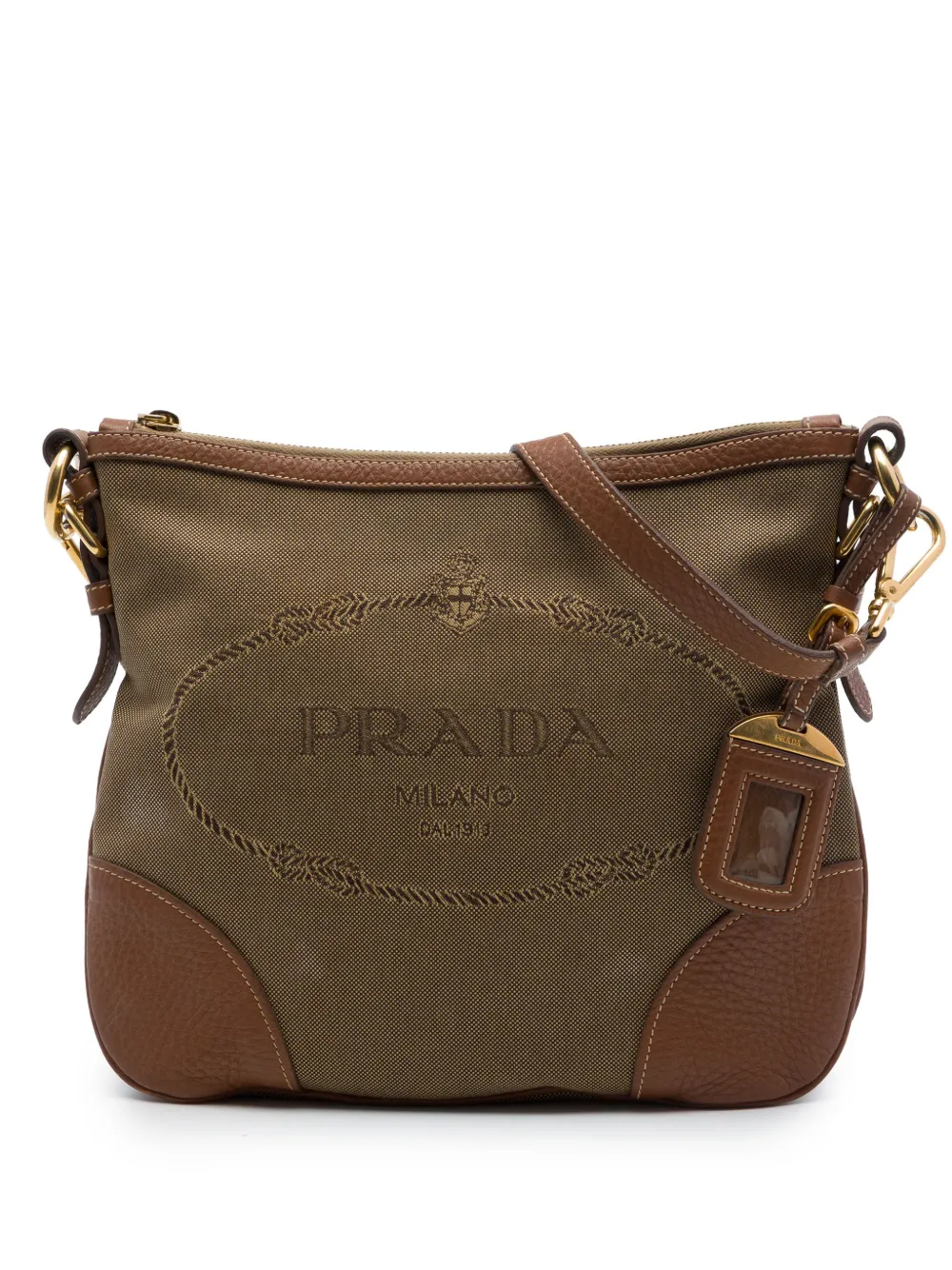 Prada Pre-Owned 2010-2026 Canvas Canapa Logo crossbody bag - Marrone