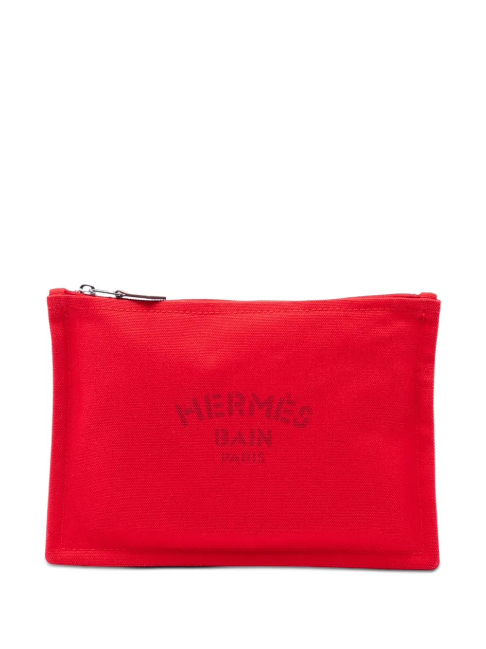 Hermès Pre-Owned 2000-2026 Toile Bain Yachting Flat PM pouch - Rosso