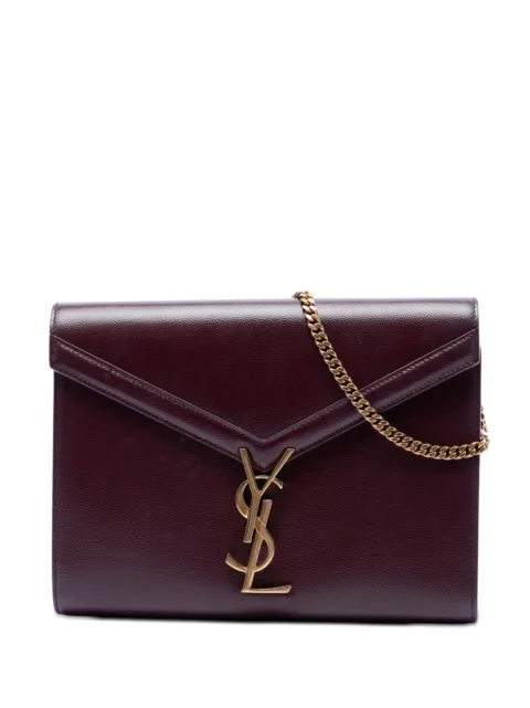 Saint Laurent Pre-Owned 2010-2026 Grain De Poudre Monogram Cassandra Chain Wallet crossbody bag