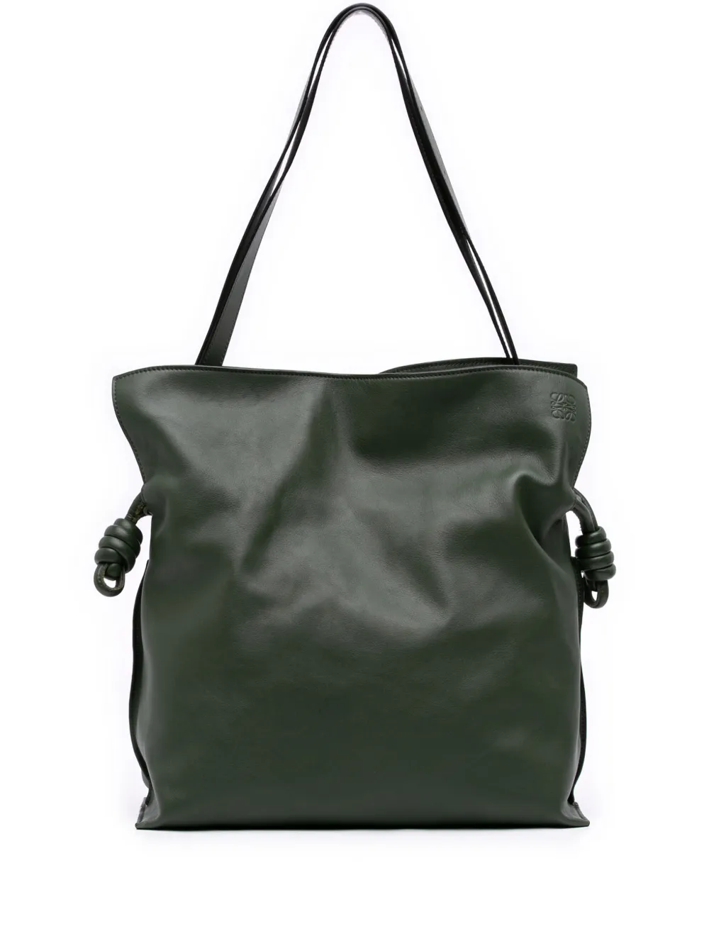 Loewe Pre-Owned 2021 Large Calfskin Flamenco Knot Clutch tote bag - Verde