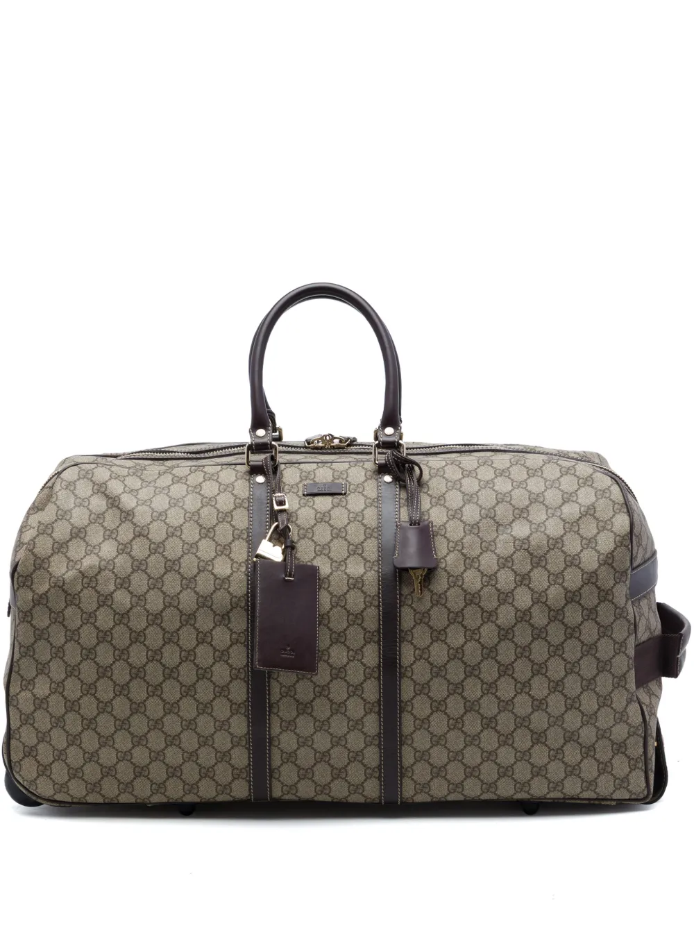 Gucci Pre-Owned 2016-2026 Large GG Supreme Trolley travel bag - Toni neutri