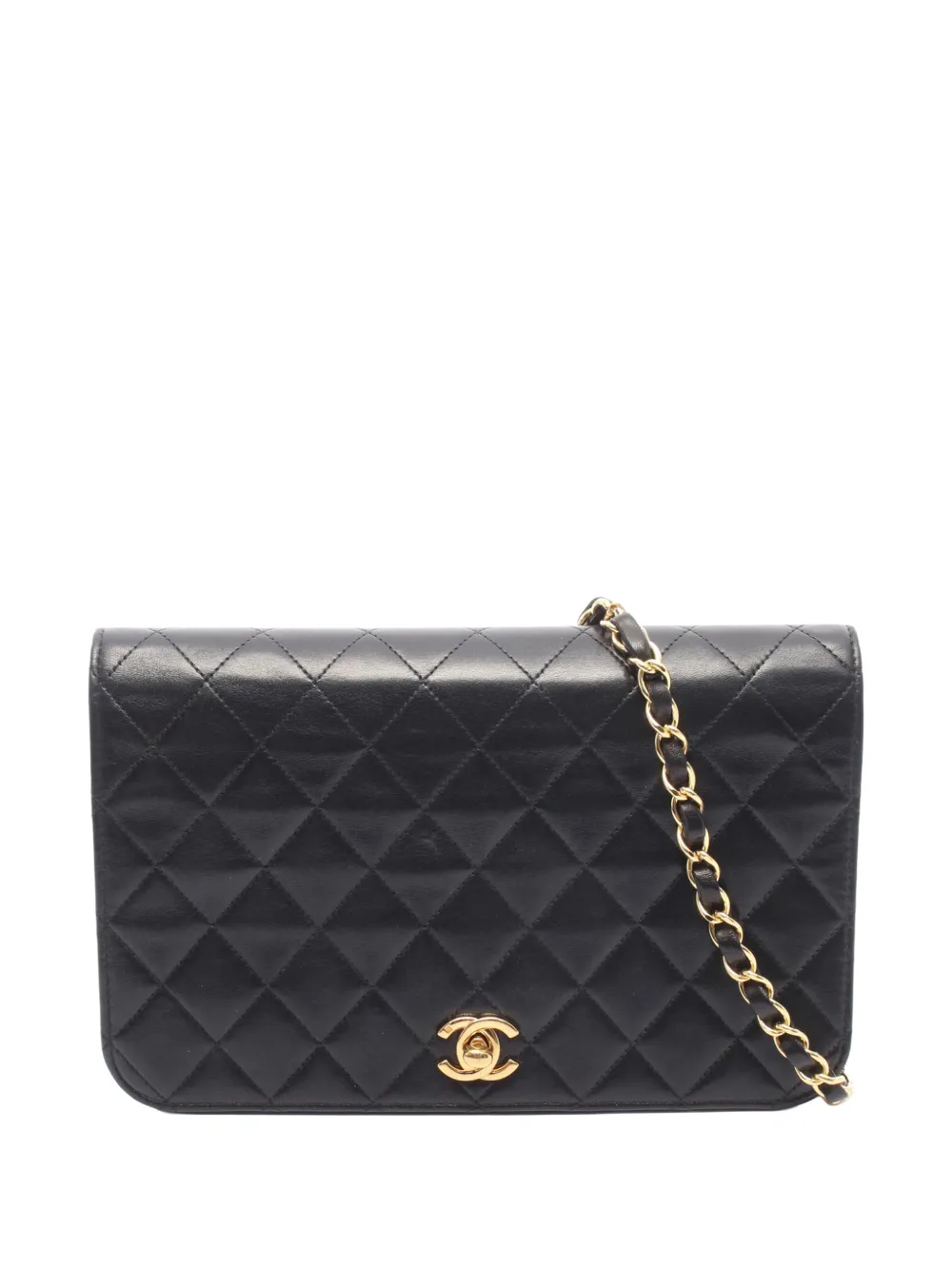 CHANEL Pre-Owned 2003-2004 Medium Quilted Lambskin Full Flap crossbody bag - Black