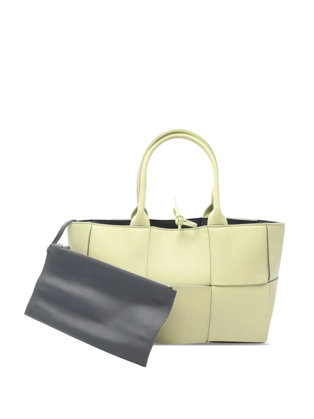 Bottega Veneta Pre-Owned 2012-2026 kleiner Arco Tote Bag mit Maxi-Intrecciato-Muster - Grün