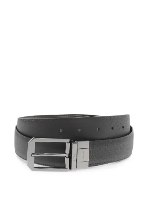 Zegna reversible hammered leather belt