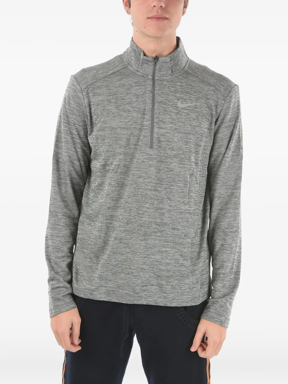 Nike Dri-fit Logo-print Sweatshirt In Grey