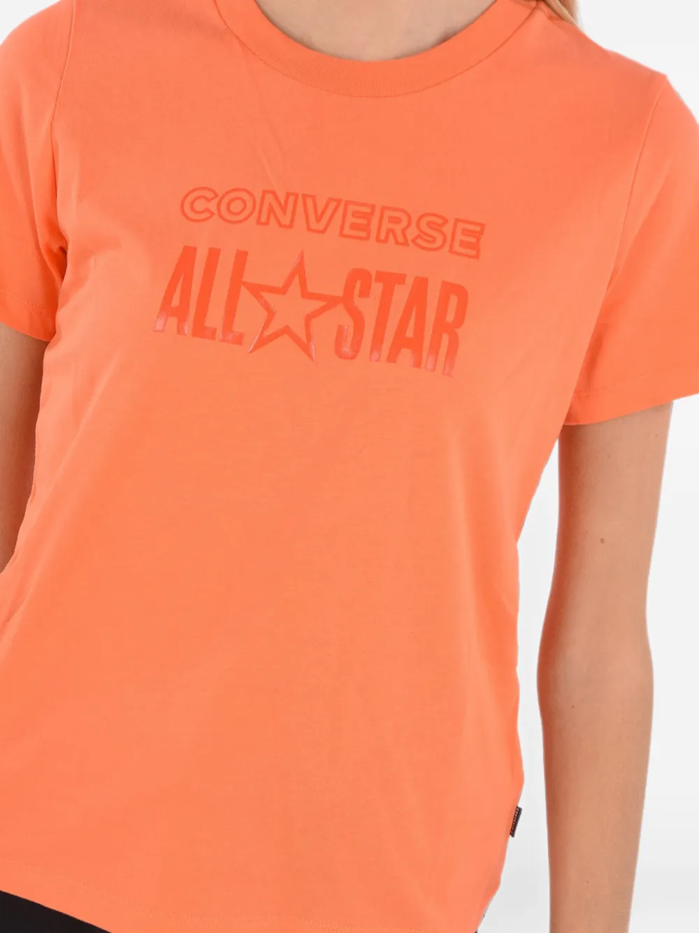 Converse All Star logo-print T-shirt Oranje