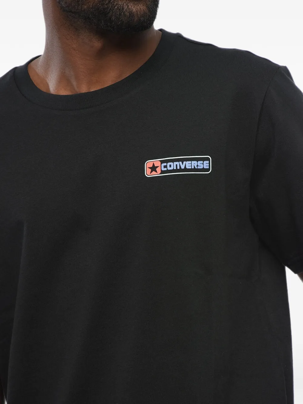 Converse Katoenen T-shirt met logoprint Zwart