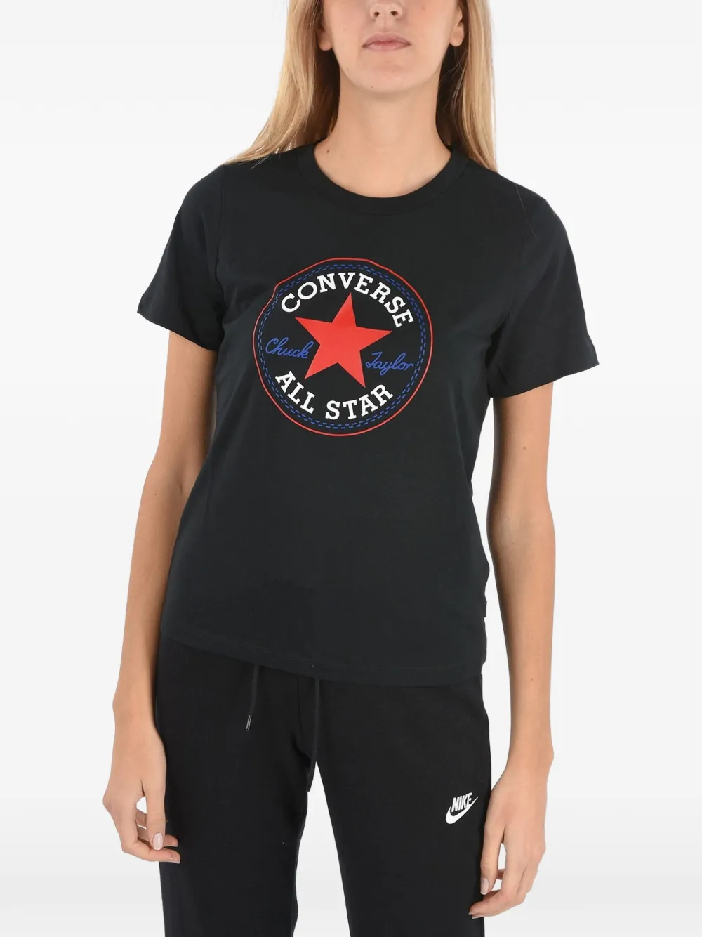 Converse Logo-print T-shirt In Black