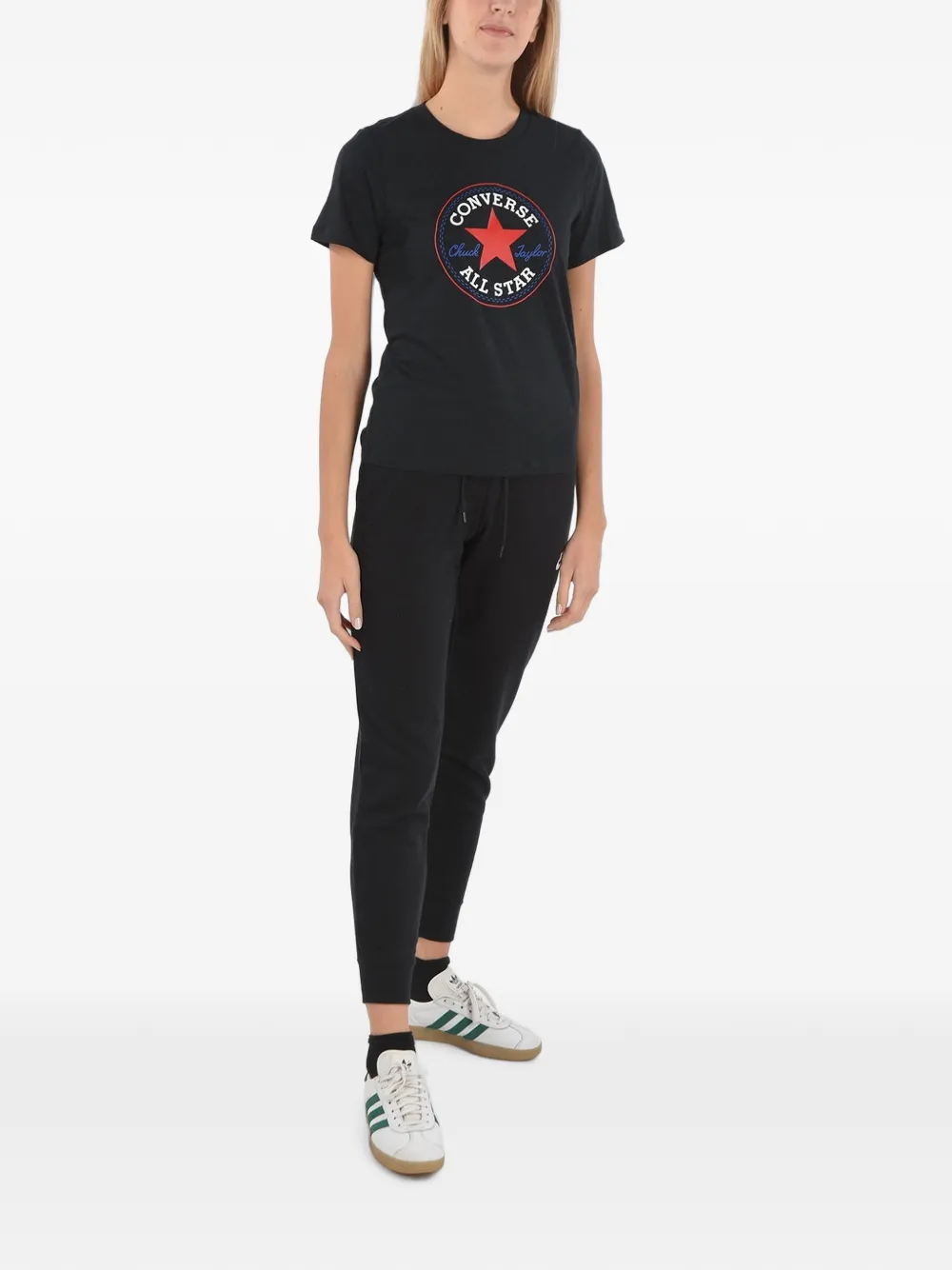 Converse Logo-print T-shirt In Black