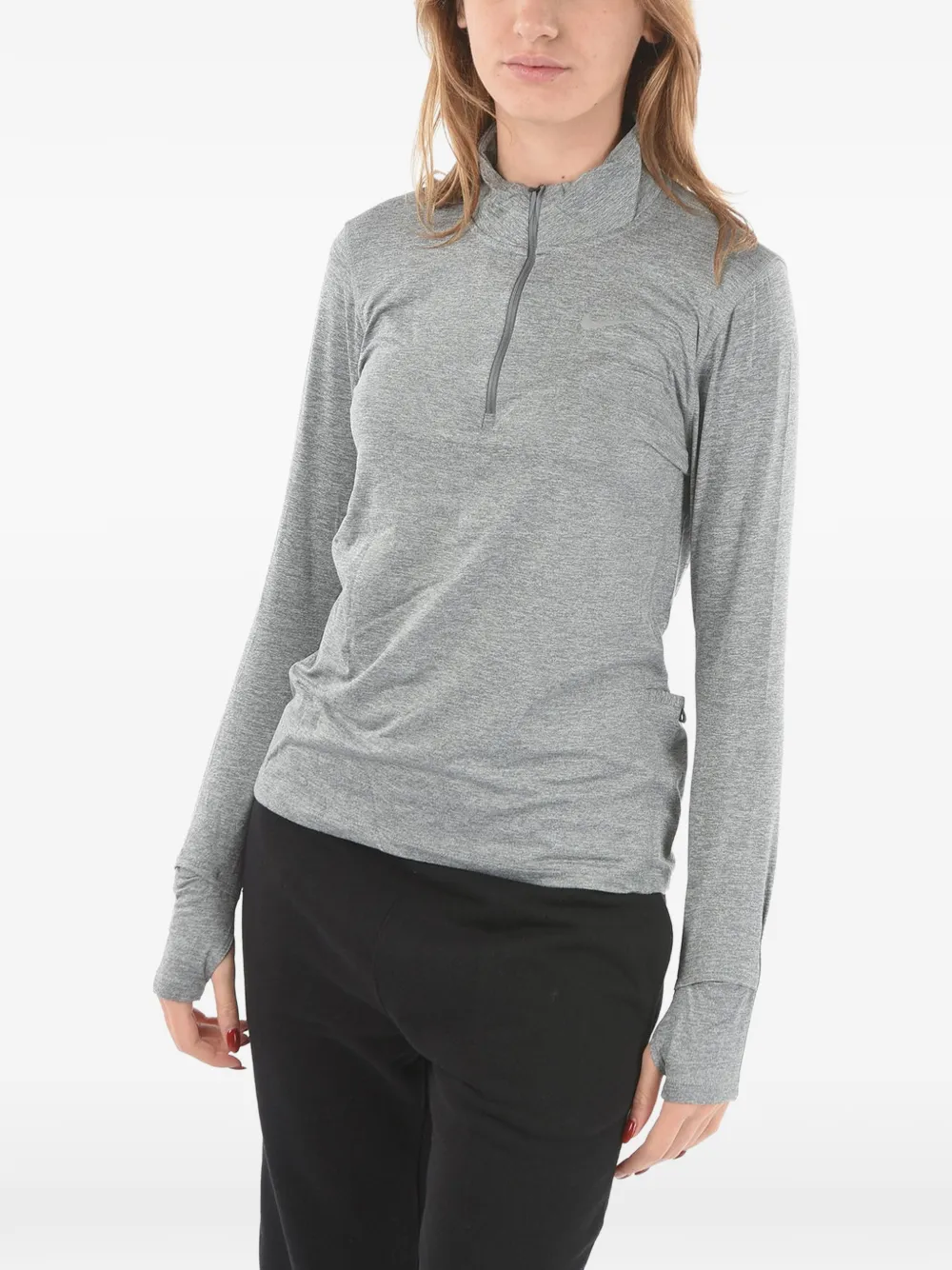 Nike Half-zip Long-sleeve Sweater In Grey