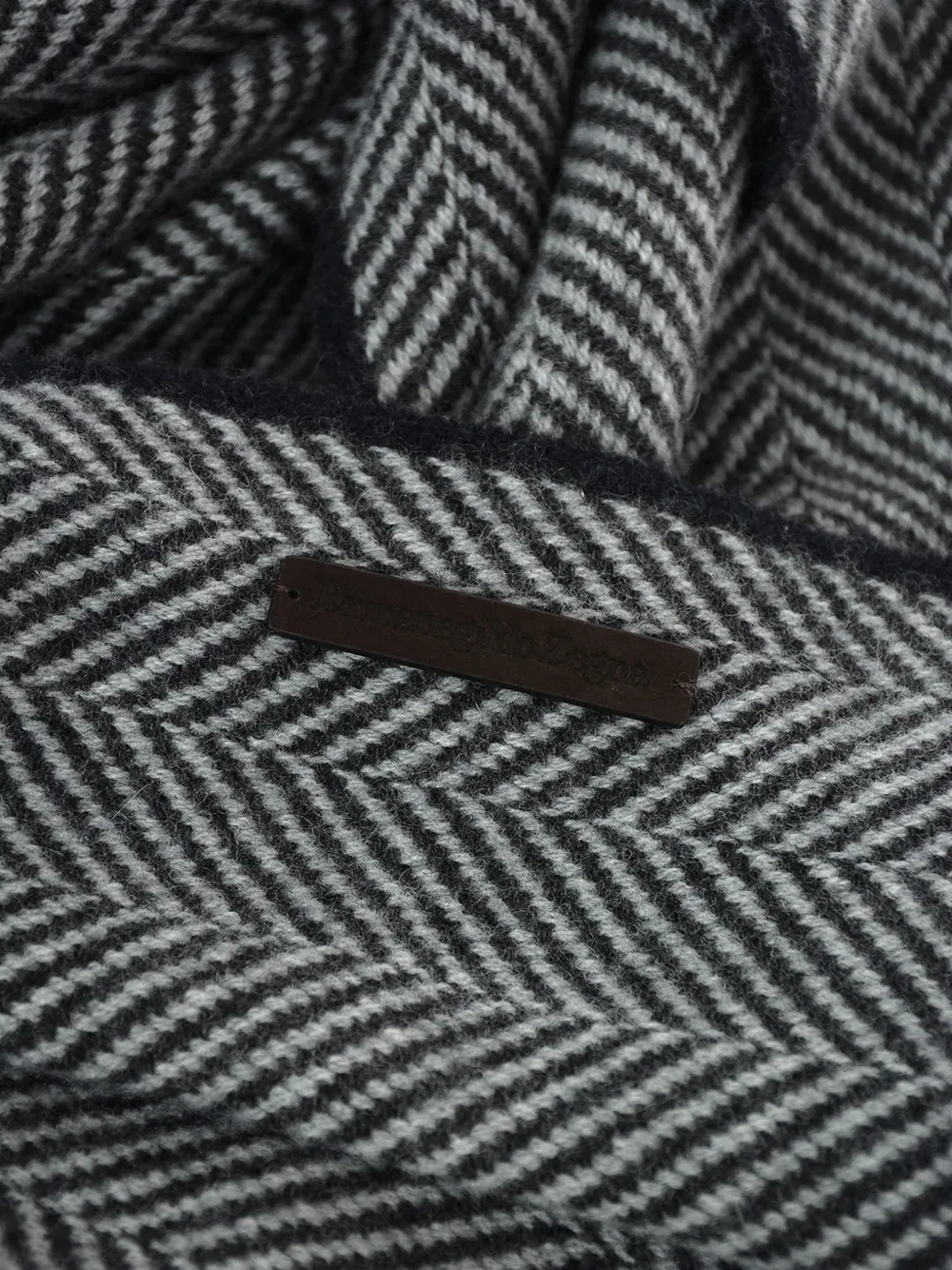 Zegna Herringbone-pattern Frayed Scarf In Multi
