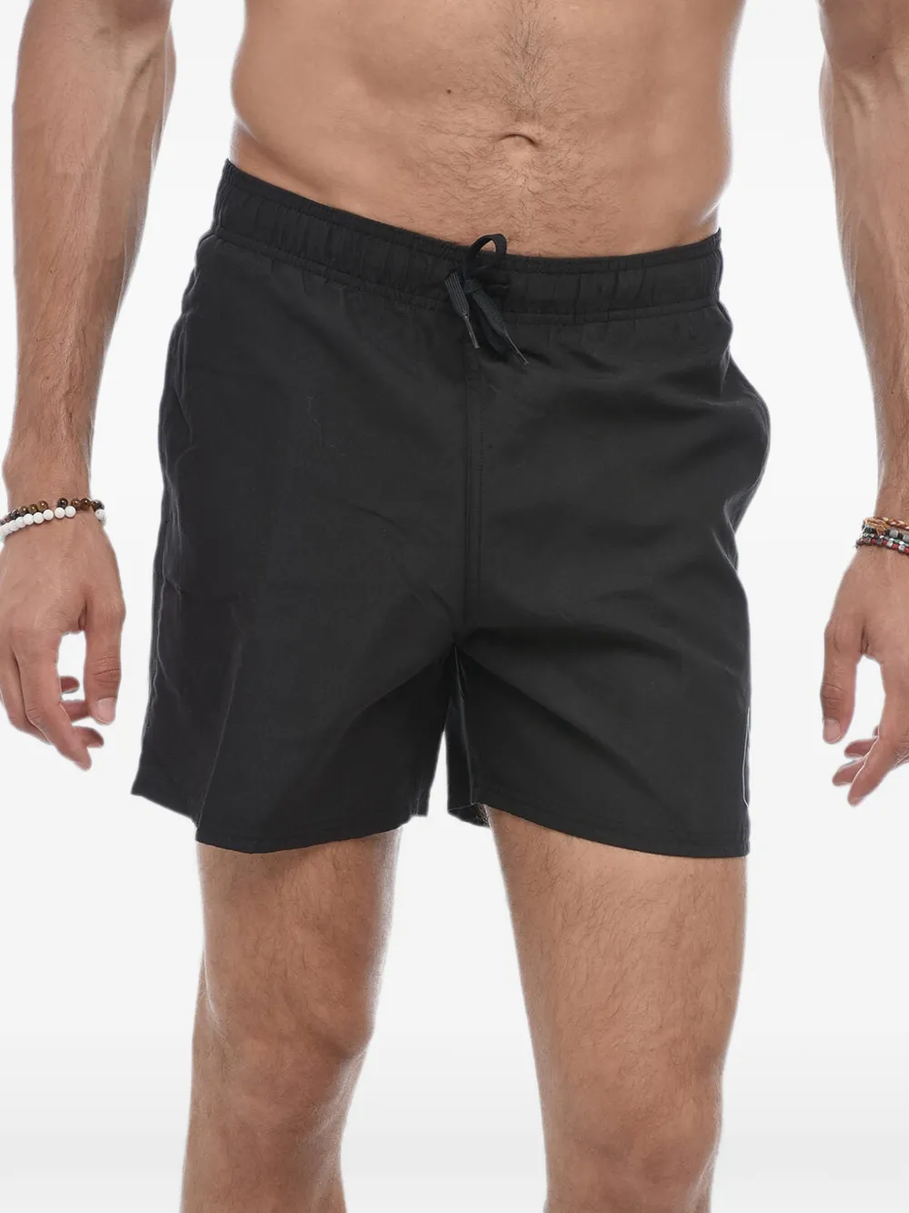 Nike Swoosh Logo-print Swim Shorts In Black