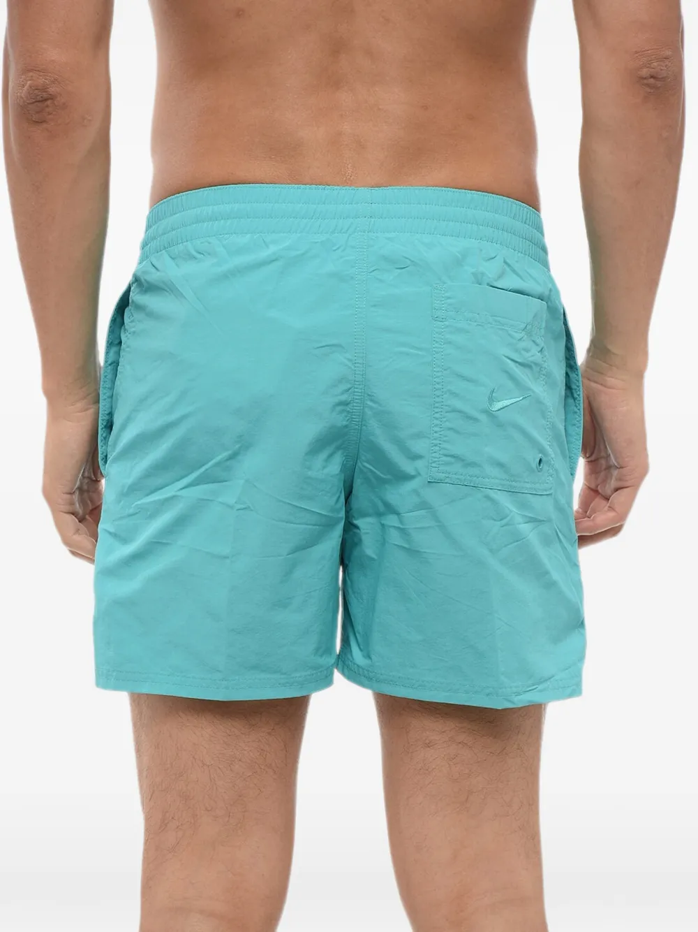 Nike Sneaker-patch Drawstring Swim Shorts In Blue