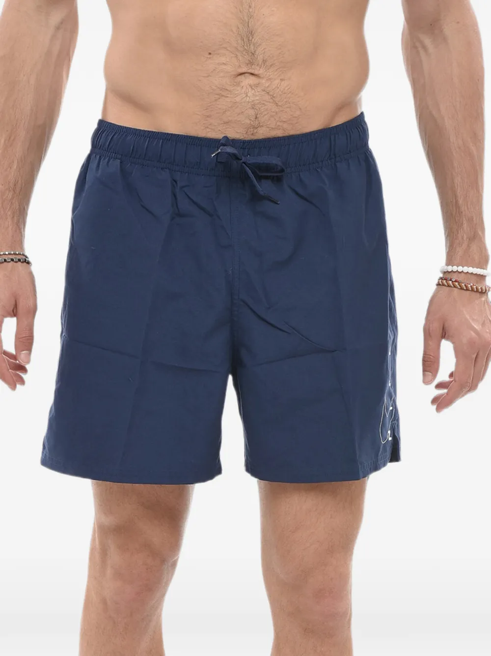 Nike Logo-print Drawstring Swim Shorts In Blue