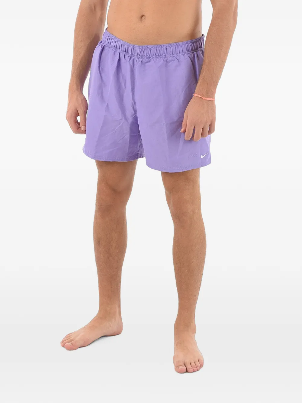 Nike Logo-embroidered Swim Shorts In Purple