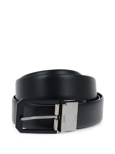 Zegna reversible logo-engraved belt