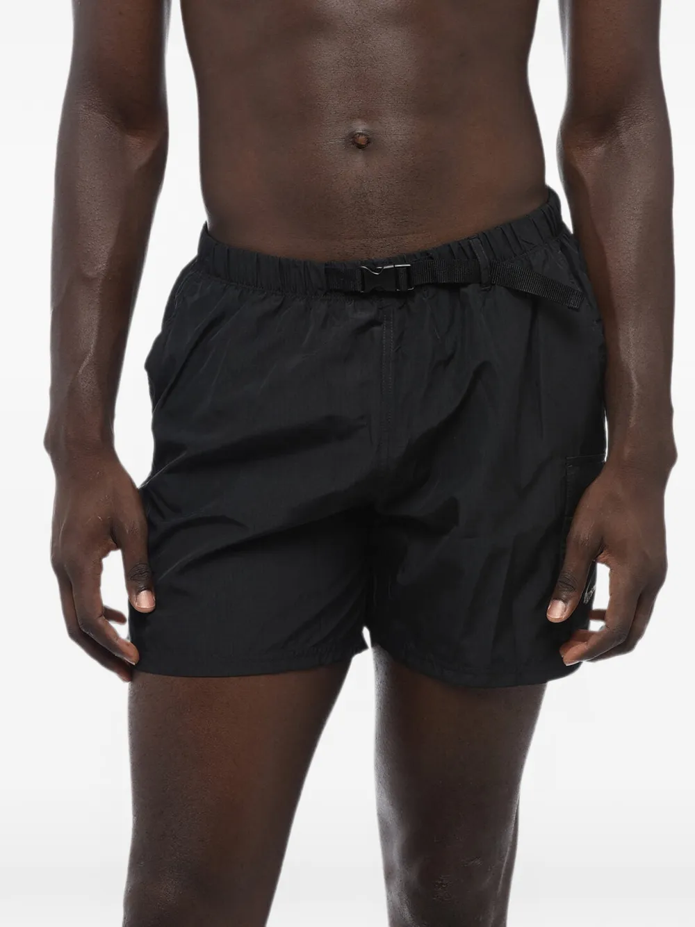 Nike Belted Cargo Swim Shorts In Black