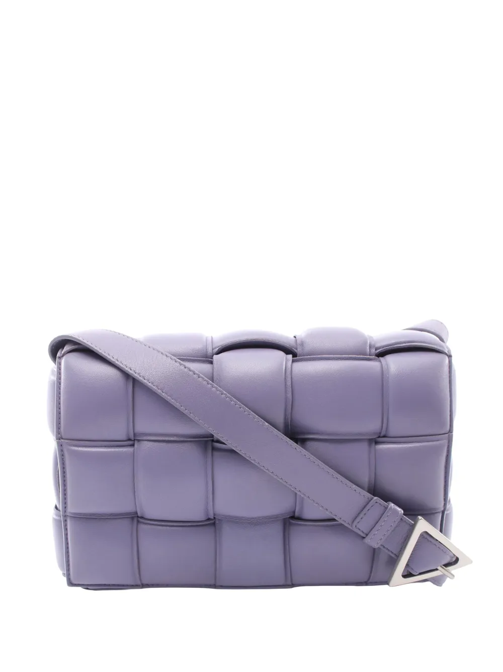 Bottega Veneta Pre-Owned Borsa a tracolla Cassette in nappa con motivo Intrecciato imbottito 2020-2021 - Viola