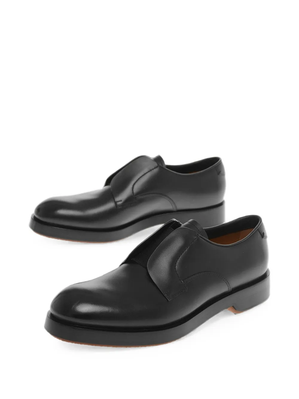 Zegna Derby schoenen met elastisch inzetstuk Zwart